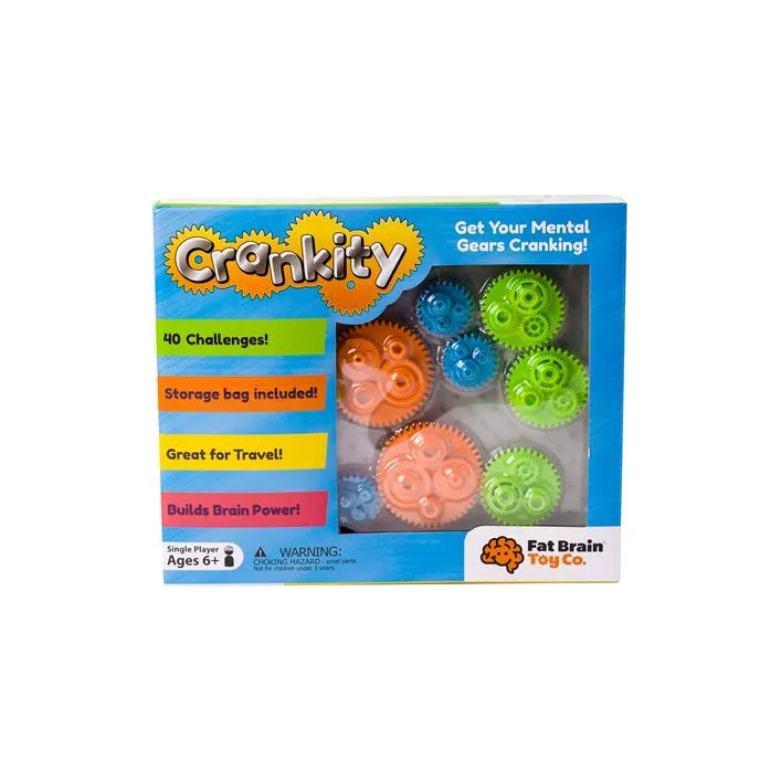 Игра-головоломка Fat Brain Toys Crankity Разноцветные шестерёнки (F140ML)