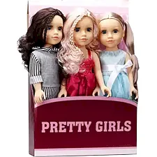 Кукла "Pretty Girl" на дисплее 3шт LS1887 р.42*22*12,5см (Лял8718)