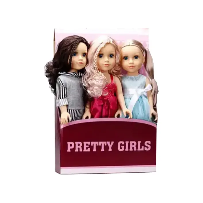 Кукла "Pretty Girl" на дисплее 3шт LS1887 р.42*22*12,5см (Лял8718)