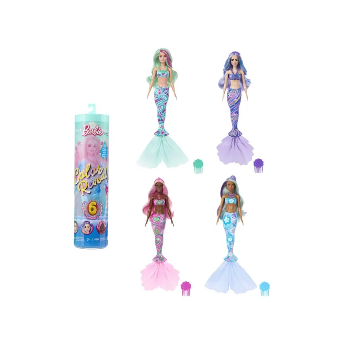 Кукла "Цветное перевоплощение" Barbie, серия "Тайны моря" (сюрприз) HRK12 (Лял4565)