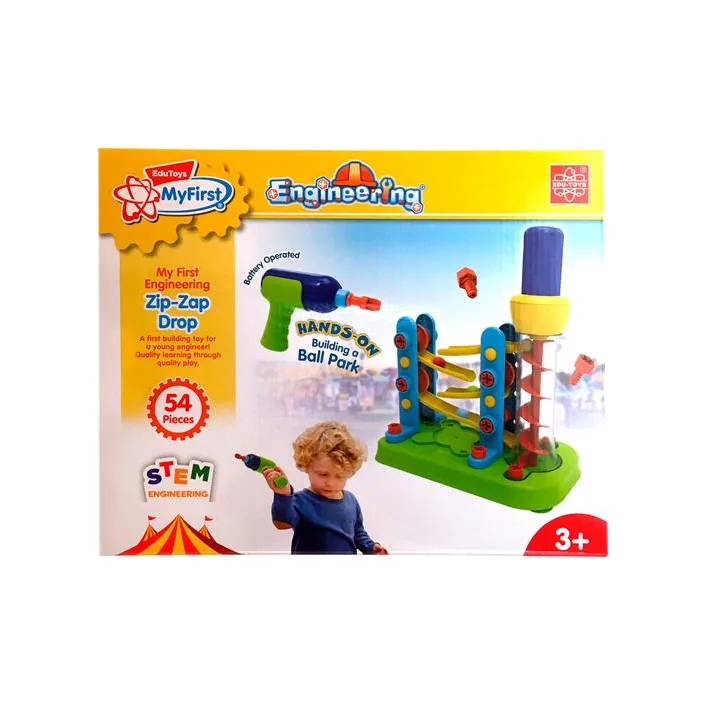Набор для сборки Edu-Toys Горка-зигзаг с инструментами 54 детали (JS021)
