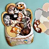 Деревянный пазл-вкладыш "Котики-муркотики" Ubumblebees (ПСФ133) PSF133