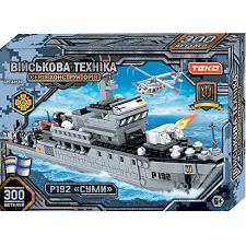 Конструктор "Военная техника" 83539 (24) "Teko", 300 деталей, патрульный катер "Сумы", в коробке