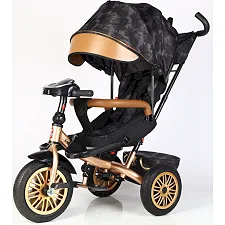 Велосипед 3-х цв. 8066/380-29 BestTrike "Perfetto" (1) поворотное сиденье, колеса резиновые бескамерные, корзина, фара музыкальная, USB, Bluetooth, в коробке
