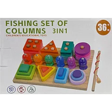 Деревянная игрушка магнитная рыбалка 3 в 1 C15002