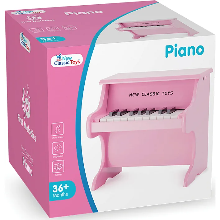 Детское пианино, New Classic Toys, розовое, 18 клавиш, арт. 10158