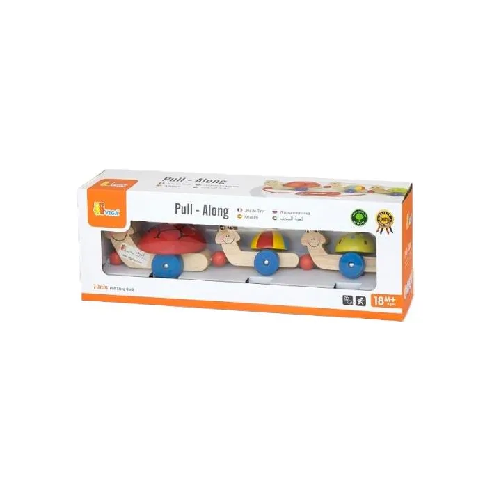 Деревянная каталка Viga Toys Черепашки (59949)