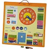 Магнитный календарь Viga Toys с часами на английском языке (50377)