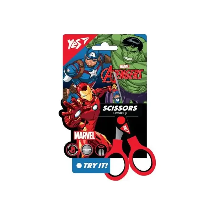Ножницы YES "Marvel.Avengers" 13см, с принтом на лезвии (Кнц4804)