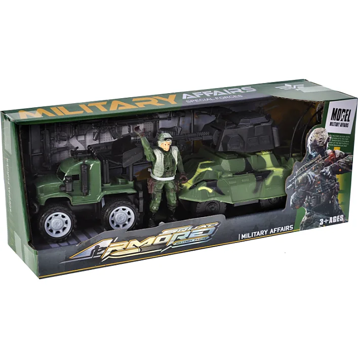 Машина 7-3 військова з набором, в коробці р.35,5x10x14 см YG Toys