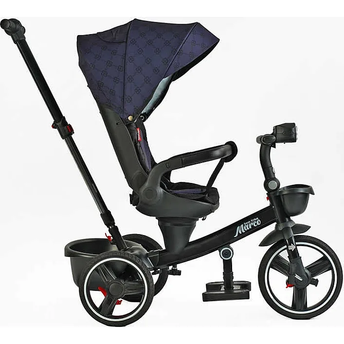 Велосипед 9155 / 331-09 BestTrike "Marco" (1) поворотное сиденье, складной руль, колеса с прорезиненным PU, корзина, телескопическая ручка, фара музыкальная