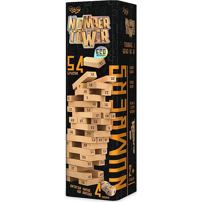 Развивающая настольная игра "NUMBER TOWER" NT-01U DANKO (Нас0638)