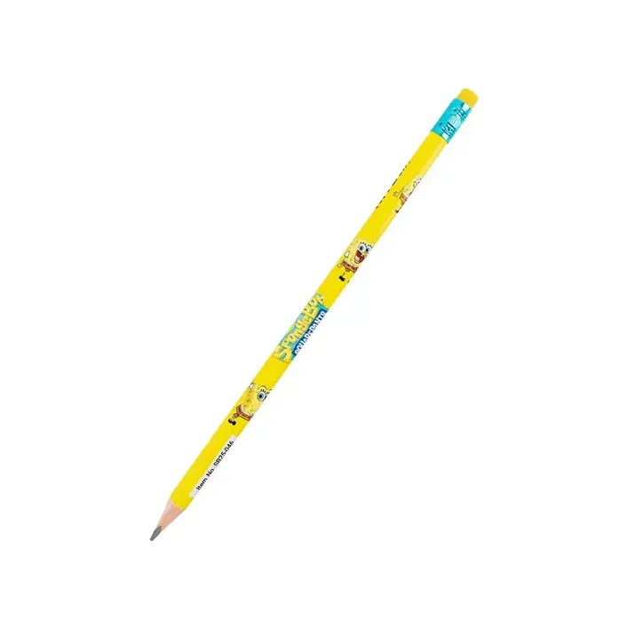 Карандаш графитный SB25-046 "Sponge Bob" с резинкой, трехгранный, тубус Kite (Кнц5964)