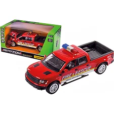 Машина металлическая 68424 "Автопром", 1:34 Ford F-150 SVT Raptor-Police, батарейки, свет, звук, открывающаяся дверь, коробка 18*9*9 см (Маш8424)