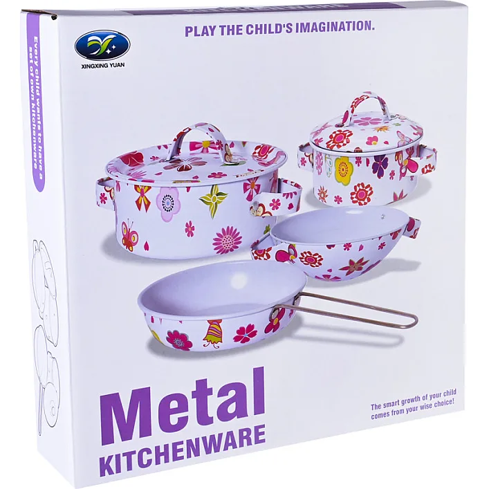 Детский набор посуды «Kitchenware» 620-B5(White) кастрюля, сковородка