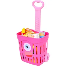 Детская тележка с продуктами 35631(Pink) 49 продуктов