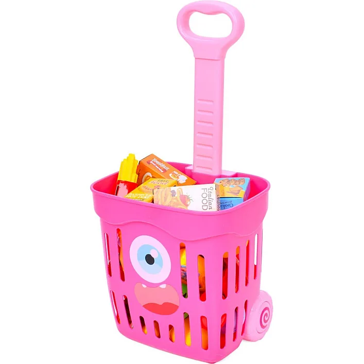 Дитячий візок із продуктами 35631(Pink) 49 продуктів