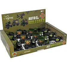Военные машинки "Kid cars" 39899 ЦЕНА ЗА 12 ШТУК В БОКСЕ (96) "Tigres"