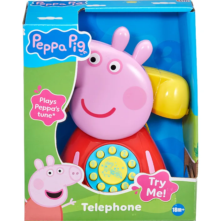 Іграшка-каталка на мотузочці PEPPA - ТЕЛЕФОН ПЕППИ