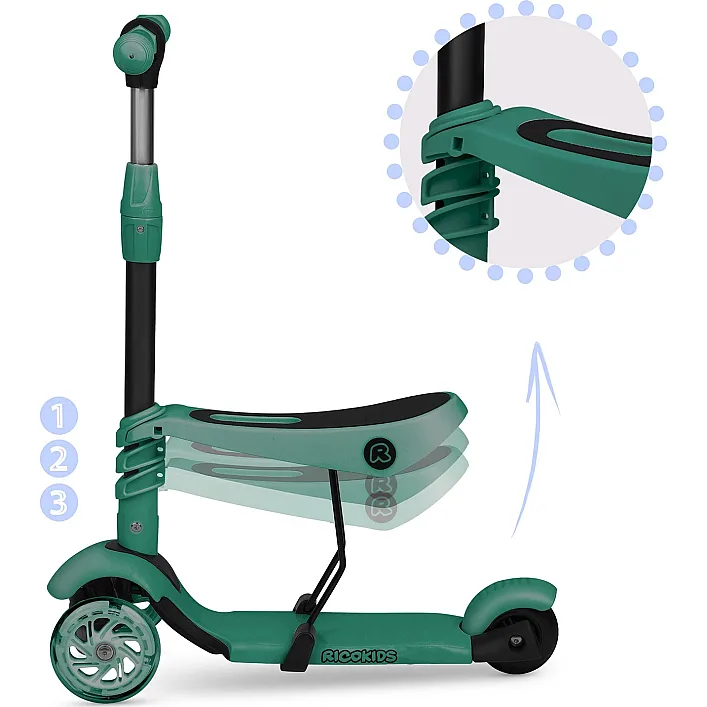 Самокат детский трехколесный Ricokids Todi зеленый