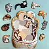 Деревянный пазл-вкладыш "Котики-муркотики" Ubumblebees (ПСФ133) PSF133