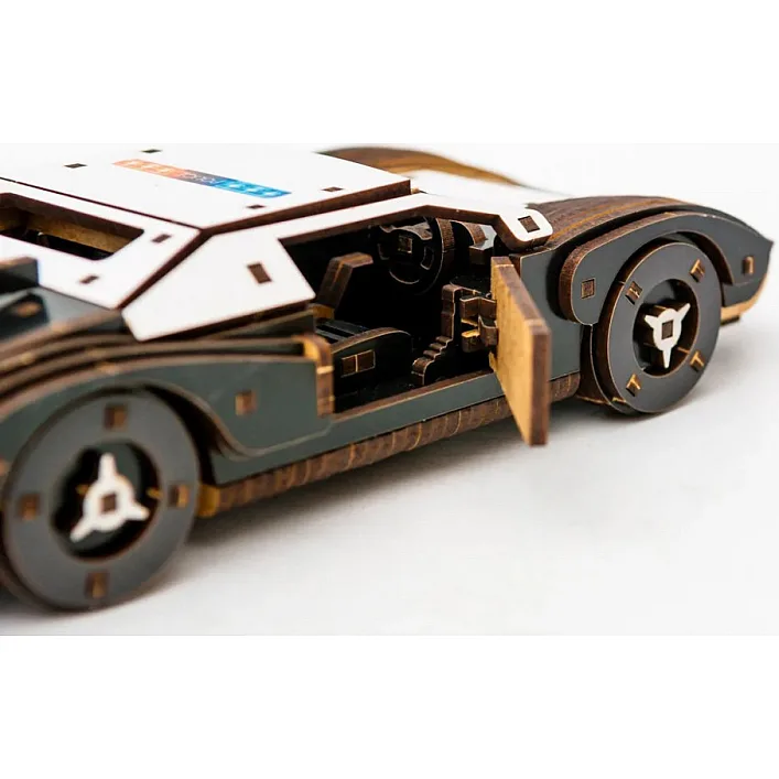 Деревянный 3D конструктор "Fast Car GT" Puz-26916 164 дет., полиция, р. модели 23*6*11 см PuzzleOk (Дер9269)
