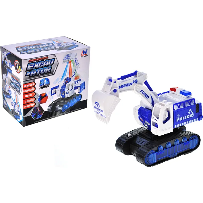 Екскаватор музичний 9805 на батарейках, в коробці YG Toys (Маш9875)