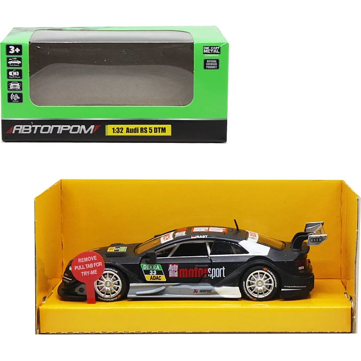 Машинка металева "Audi RS 5 DTM" із серії "Автопром" (чорна)