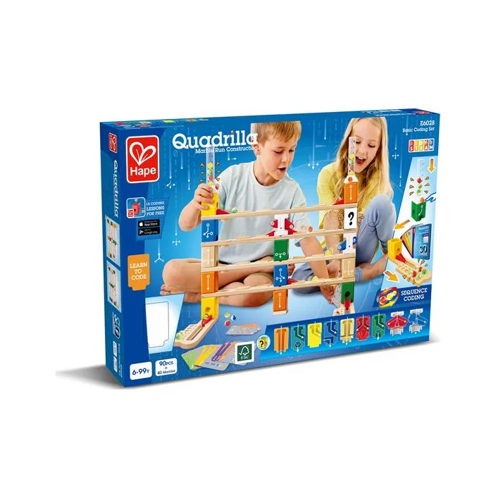Конструктор-лабиринт Hape Quadrilla Программирование основы 130 эл. (E6028)