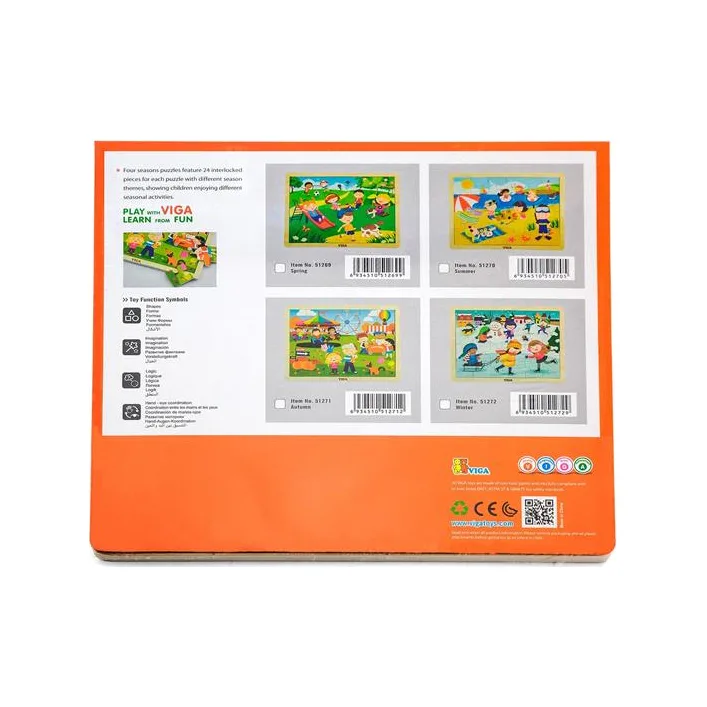 Деревянный пазл Viga Toys Времена года: лето, 24 эл. (51270)