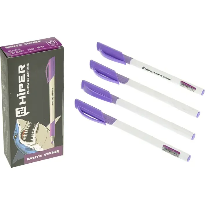 Ручка HIPER гелева HG-811 White Shark Фіолетова (Кнц3584)