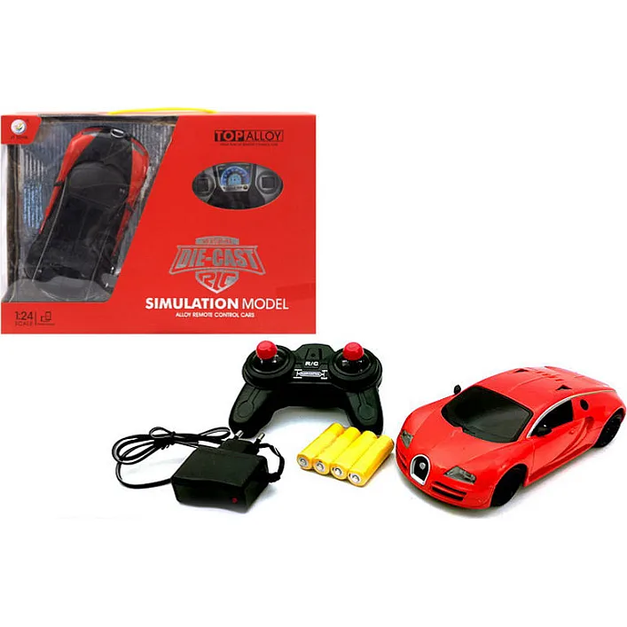 Машина "Bugatti" металева на радіокеруванні, акумулятор, в коробці JT0133 р.32*35*23 см (Маш7275)