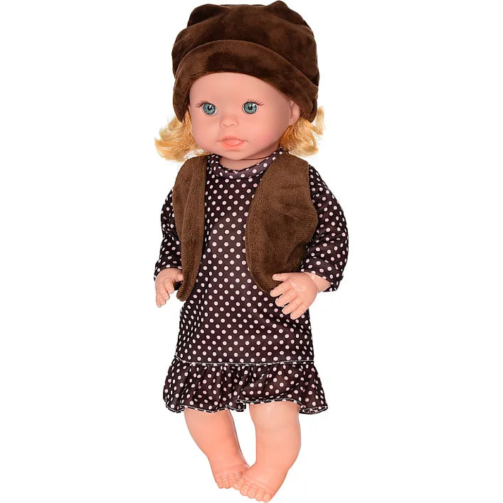 Дитяча лялька Яринка Bambi M 5602 українською мовою Коричнева сукня