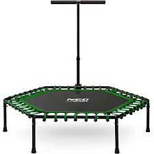 Батут для фитнеса Neo-Sport 1103 с перилами 4 фута 127 см черно-зеленый
