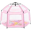 Дитячий манеж MR 1512 Powder Pink 146×127×110 см