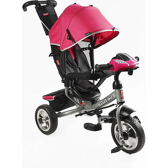 Велосипед 3-х колесный 69-732 Best Trike (1) КОЛЕСО ПЕНА, d=25см переднее, d=20см задние, фара музыкальная, USB, Bluetooth, в коробке