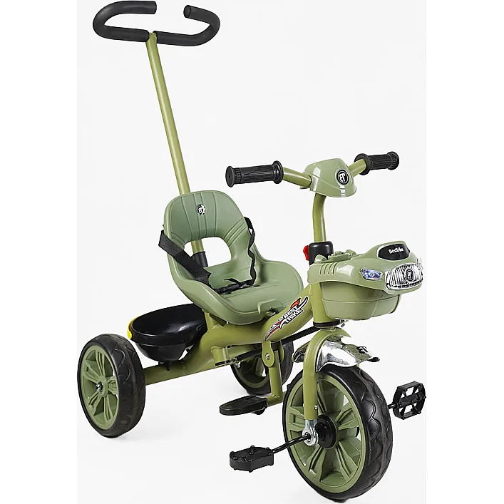 Велосипед 3-х колесный BS-70240 "Best Trike" (1) колеса EVA переднее 10', заднее 8', стальная рама, УКР. ВЗУЧИВАНИЕ, родительская ручка, в коробке