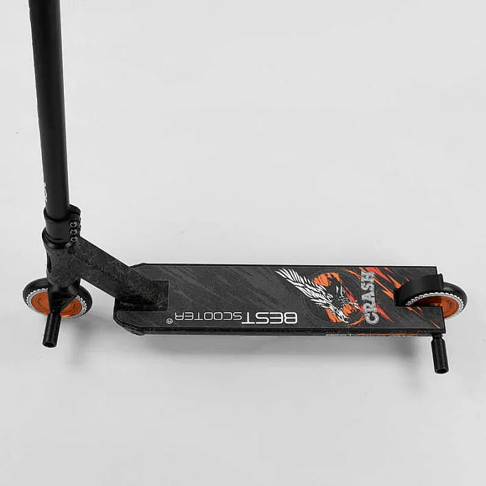 Самокат трюковый 65640 Best Scooter (4) "CRASH" HIC-система, ПЕГИ, алюминиевый диск и дека, колёса 110мм PU, ширина руля - 57 см, в коробке