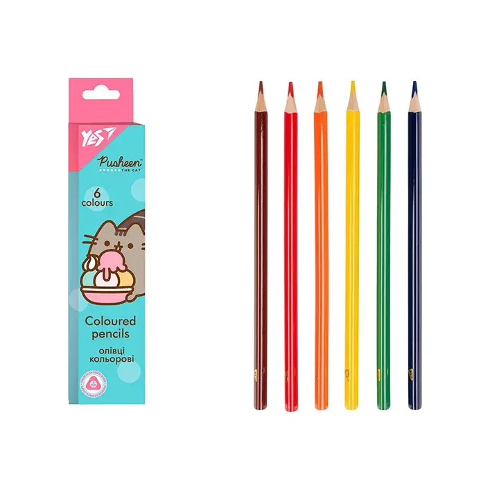 Карандаши цветные YES 6 цв. Pusheen 290698 (Кнц2998)