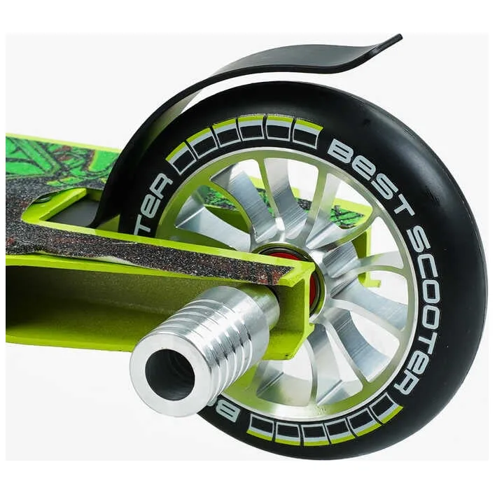 Самокат трюковый Best Scooter 57870 (1) HIC-система, ПЕГИ, алюминиевый диск и дека, колёса PU d-110мм, ширина руля-52см, высота - 83см, в коробке