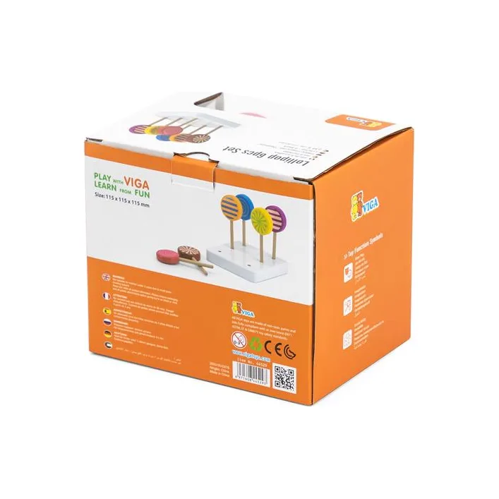 Игрушечные продукты Viga Toys Леденцы из дерева 6 шт. (44529)