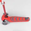 Самокат трехколесный 92606 (4) Best Scooter, КРАСНЫЙ, складной алюминиевый руль, 4 колеса PU со светом, d=12 см