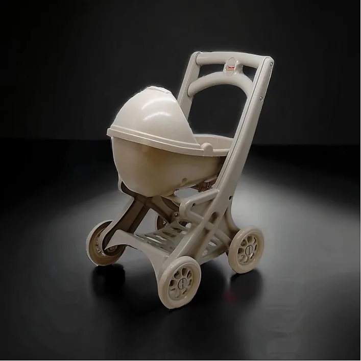 Коляска для кукол с люлькой Eco Beige 0121/02eco DOLONI (Дев1512)