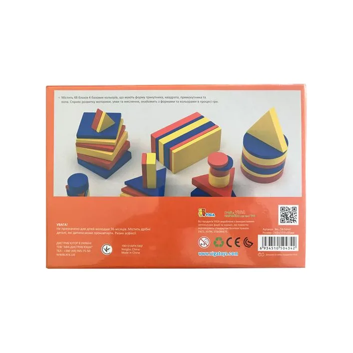 Набор для обучения Viga Toys Логические блоки Дьенеша (56164U)