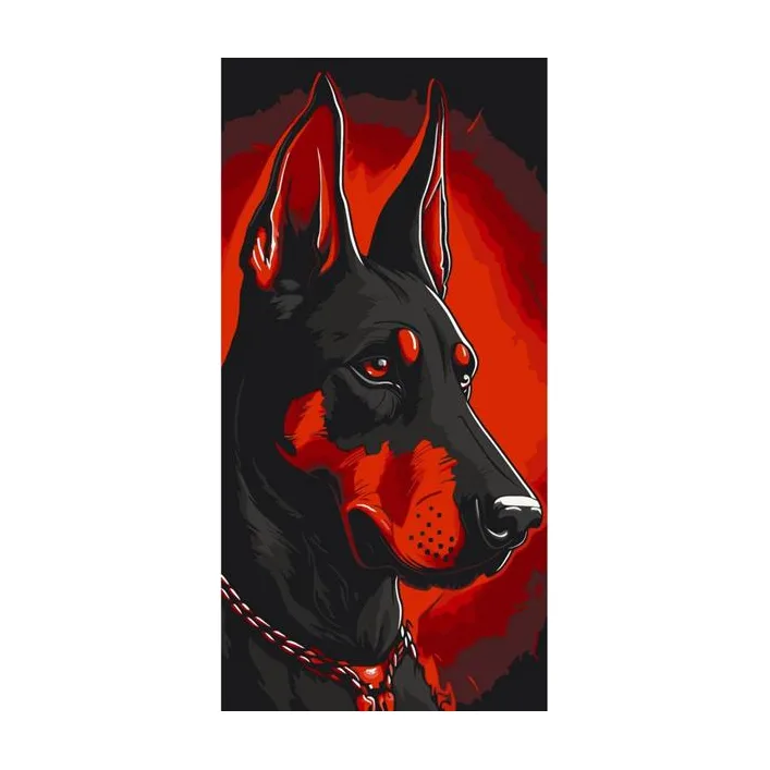 Картина за номерами ArtCraft Доберман 40х80 см (11522-AC)