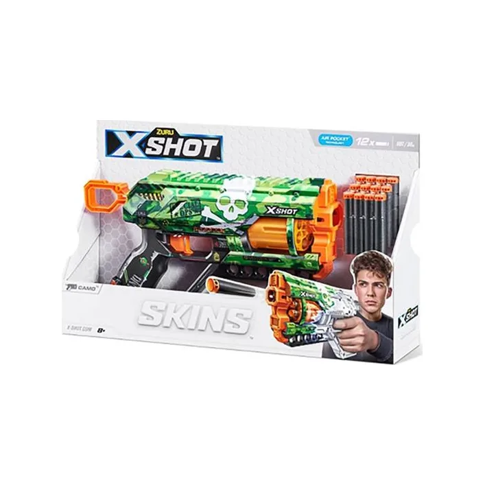 Скорострельный бластер X-Shot Skins Griefer Camo 12 патронов (36561H)