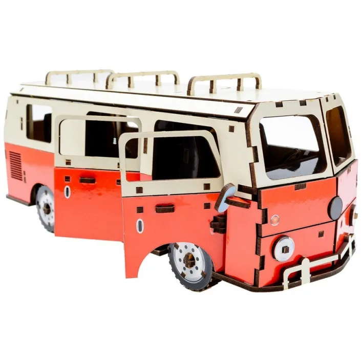 Деревянный 3D конструктор "Микроавтобус" Puz-00926 р.29,7*13,2*11,8см PuzzleOk (Дер7927)