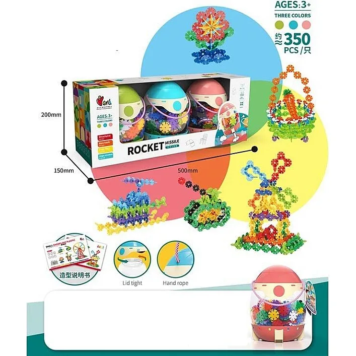 Конструктор 303-24 (8) ЦЕНА ЗА 3 ШТУКИ В БЛОКЕ, 350 деталей