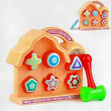 Логическая игра 8329-3 A (36) стукалка, домик, в сетке