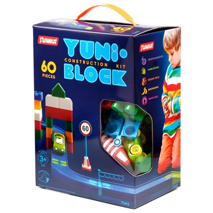 Конструктор детский "YUNI-BLOK" 71412, 60 крупных деталей